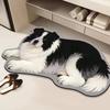 Cartoon Shih Tzu Plush Rug Cute Puppy Dog Shaped Carpet Non Slip Soft Floor Mat for Bedroom Living Room Entryway Home Decor