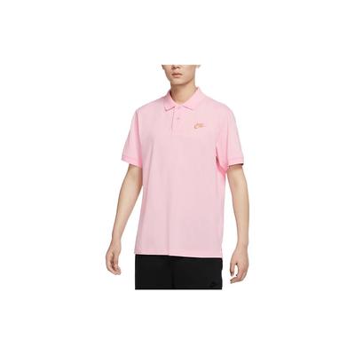 Embroidered Logo Polo Shirt Men Tops Pink CJ4457-691