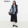 MO&Co. Women's Brushed Cotton Long-Sleeved Shirt