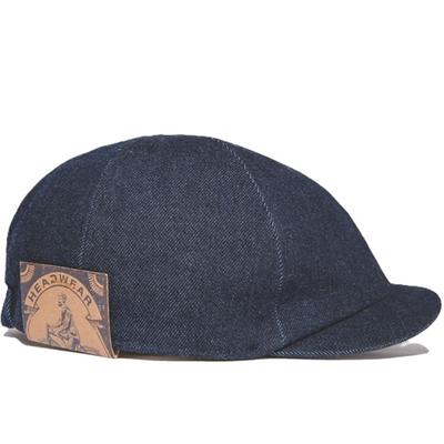 American Vintage Newspaper Boy Design Denim Casquette Hunting Cap [Tsutaeru] Cap/Retro 57cm-59cm