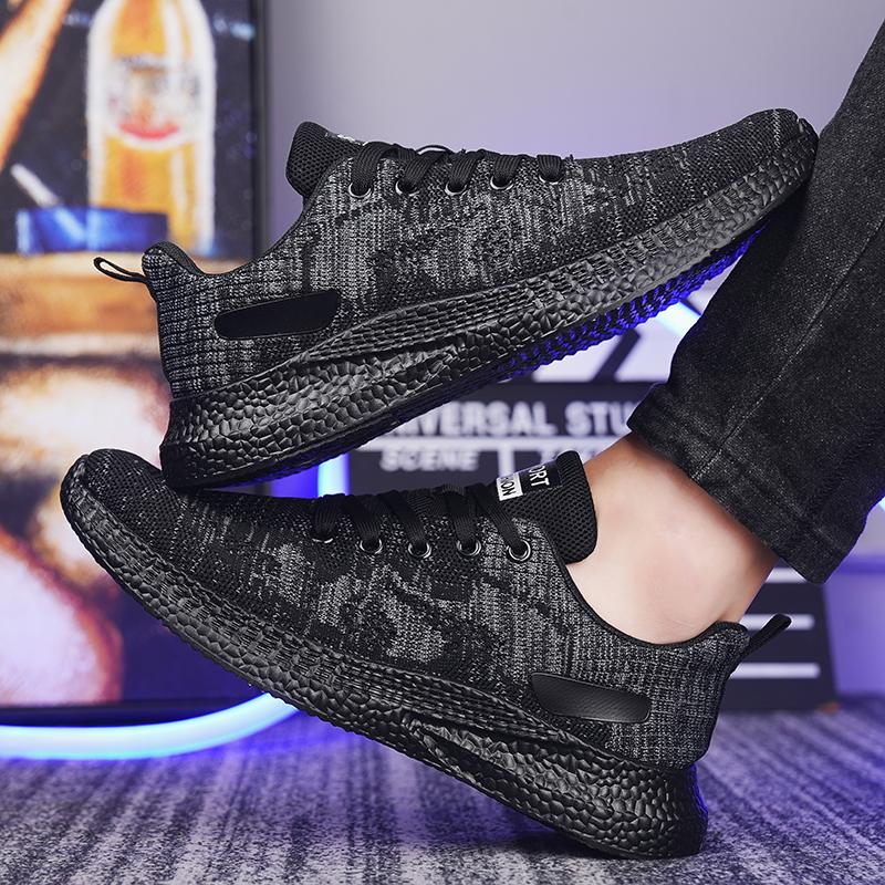 

Fashion Male Shoes Outdoor Mens Sneakers 2025 New Breathable Wear resistant Men Running Shoes Zapatillas Deportivas De Hombre 39 чёрный