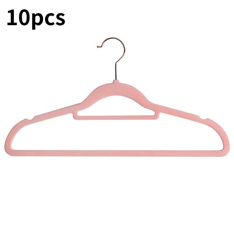 Premium Velvet Hangers Set Of Ten With Thick Non-slip Design For Clothes Drying And Storage