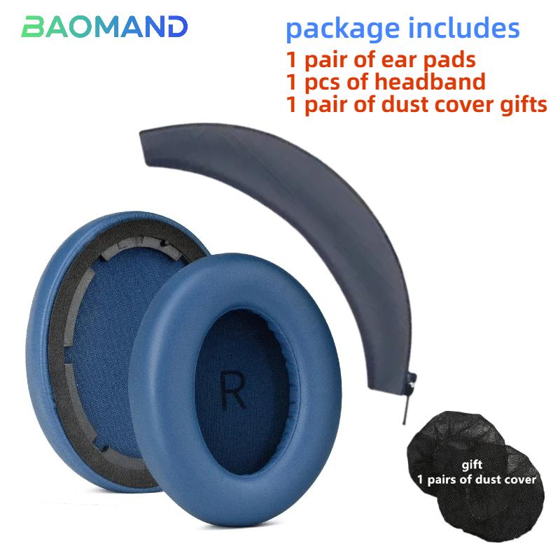 

1 set Replacement Ear Pads Earpads Headband for 1MORE SonoFlow Headphones Memory Foam Ear Cushion Cover