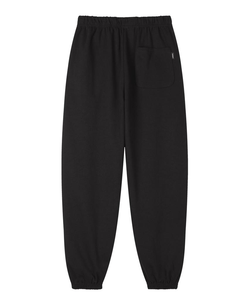 TOPBOY [Non-Fleece Or Fleece-Lined] Essential Elastic Waist Sweat Jogger Pants Black