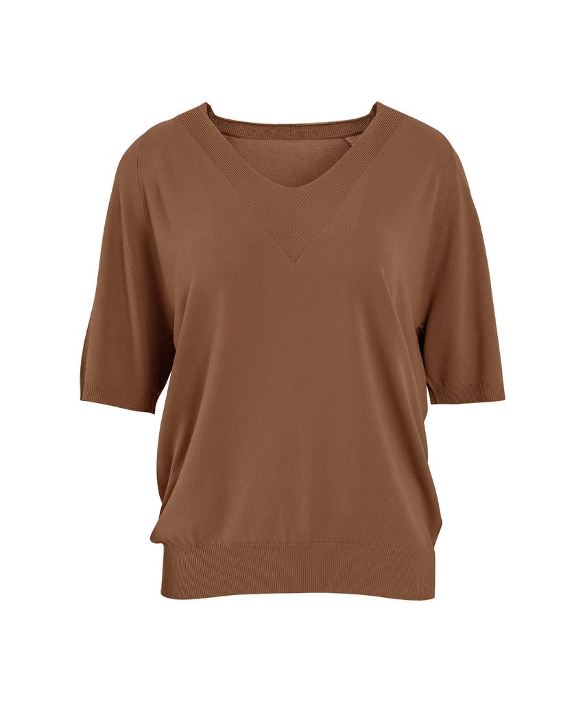 Baseukala Raglan V-Neck Half Sleeve Knitwear (7Colors)
