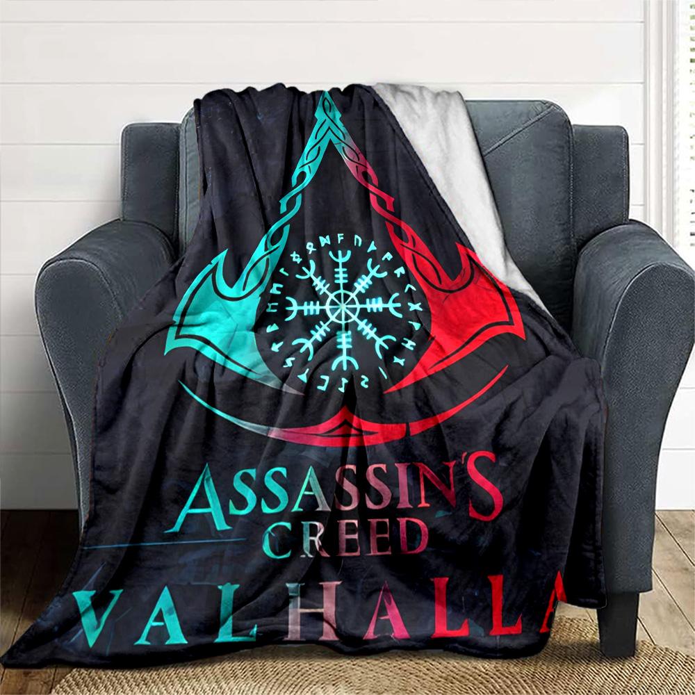 1pc Blanket - A-Assassin's Creed  Print Design,Lightweight Blanket for Sofa,Bed- Soft &Warm,Gift for All Seasons