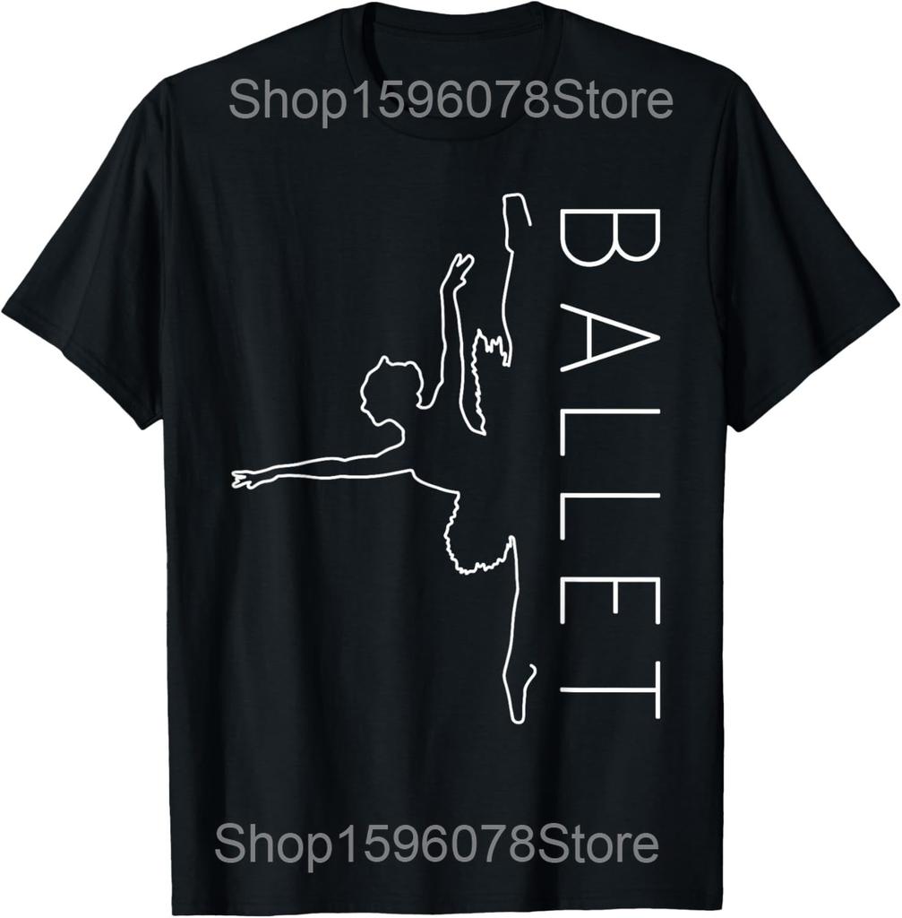 Flicka Älskar Ballerina Balettdans T-shirts Män Humor Streetwear T-shirt Kortärmad Unisex Julklappar Lös Klädsel