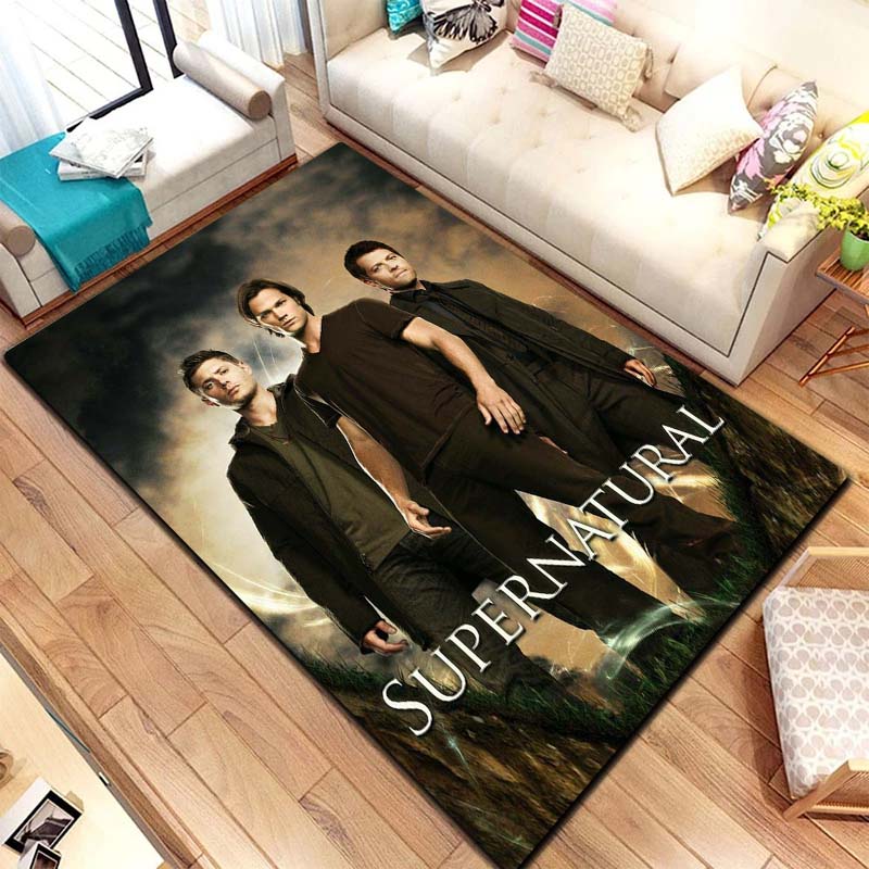 2026new Supernatural Sign Dean Sam Carpet Rug for Living Room Bedroom Home Sofa Decoration,Kids Play Area Rug Non-slip Floor Mat