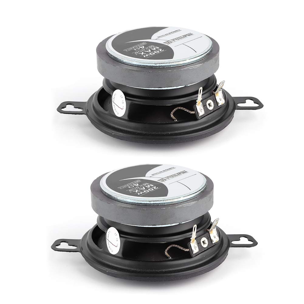 2pcs Car Audio Coaxial Speakers 3.5" 200W Coaxial Speakers Tweeter Stereo Music Hi-Fili Loudspeaker for Auto Audio System
