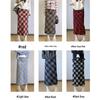 Roter Retro-Woll-Karo-Rock mit Schlitz - Herbst/Winter Beflockter, formender Hüftwickelrock