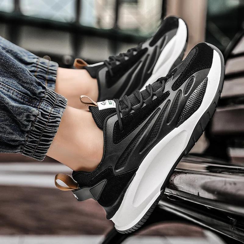 Fashion Original Men's Sneakers Size 45 Thick Sole Sports Shoes Trainer Race Breathable Fashion Running Sneakers Male Casual Mens Shoes