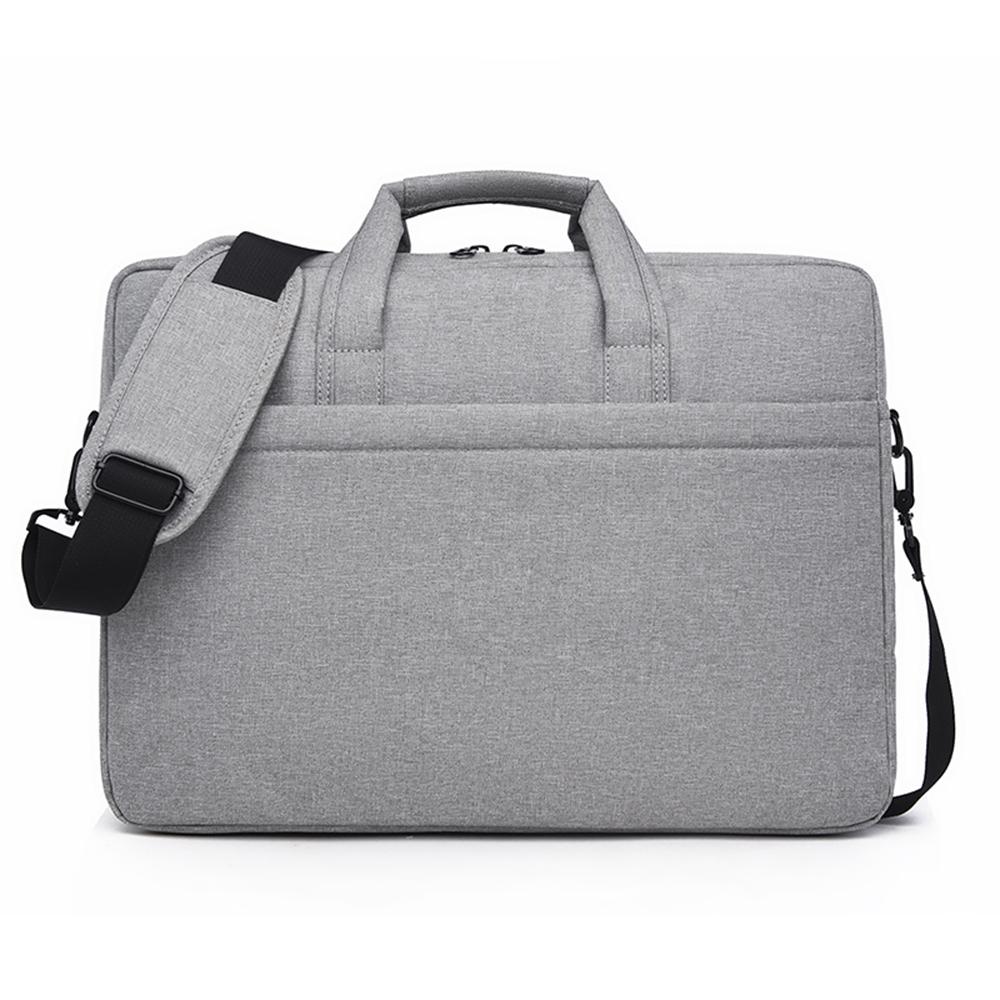 

Сумка для ноутбука через плечо, совместимая с 15-дюймовым ноутбуком, чехол для переноски большой емкости с ремнями и ручкой светло-серый