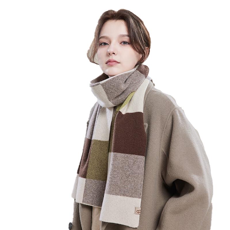 JIUMU Women's Pure Wool Warm Scarf