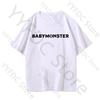 KPOP Babymonster T Shirt Women Unisex Summer Cotton Short Sleeve Tee Tops Korean Fashion Popular Loose Tshirt For Fans Clothes