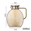 2.5L Nordic Snail Refrigerator Bottles Cold Water Cups Cool Kettle Glass Mug Large-Capacity Bottle Heat Resistant Home Amber Set