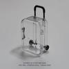 Cute Cartoon Number Jewelry Trolley Case: Transparent, Retractable Mini Storage Box