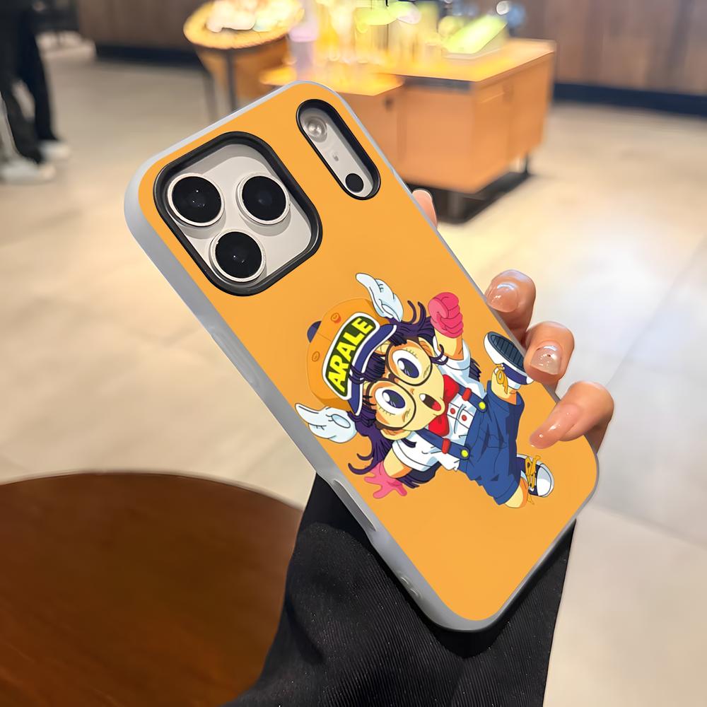 Dr-SlumpS-AraleS Phone Case For IPhone 17 Air 16 E 15 14 Plus 13 12 11 Pro Max Jelly 2 In 1 Protective Case