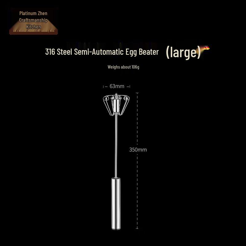 316 Stainless Steel Semi-Automatic Hand Whisk