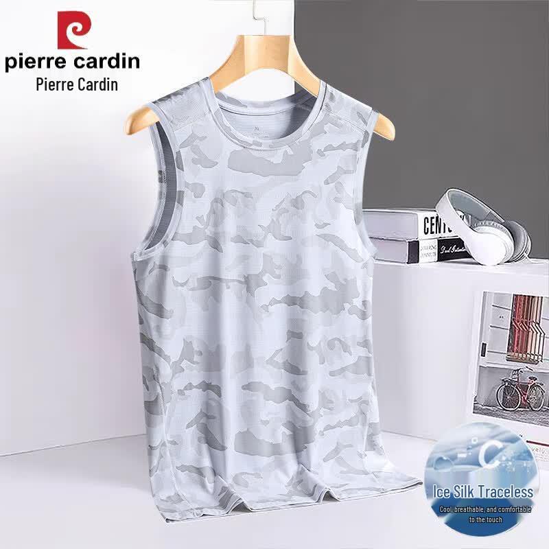 Мужской спортивный топ Pierre Cardin с камуфляжным принтом из ледяного шелка M