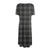 Women's Casual Fashion Round Neck Short Sleeve Print Midi Dress