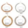 Mesh Design Exaggerated Cuban Chunky Chain Zinc Zinc Alloy Steampunk Choker Cool Hip Hop Necklace  Girls