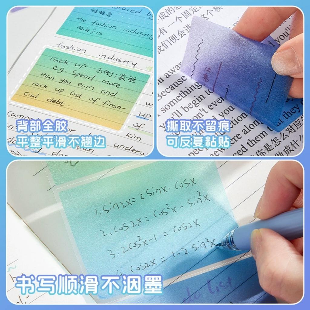INS Highly Attractive Pull-Out Sticky Notes Drawer-Style Re-Stickable Sticky Notepad For Key Point Marking Note Memo Pad Station