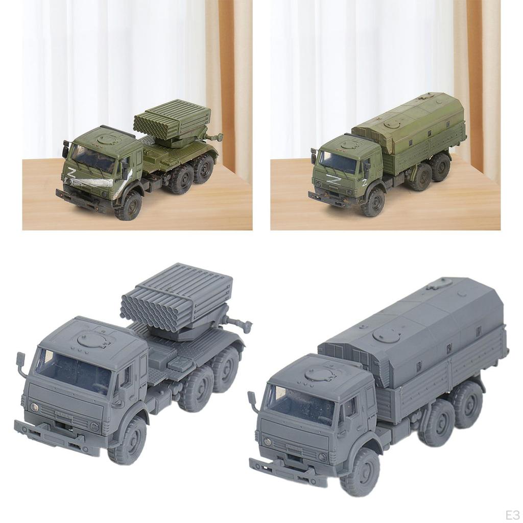 1/72 Vehicle Building Kits DIY Assemble Simulation Puzzle Games for Collection Keepsake Kids