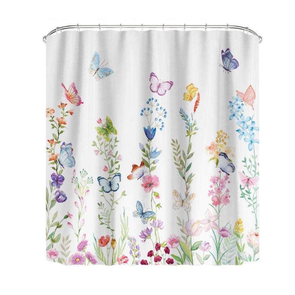 

180*180см Занавеска для душа Мягкая Моющаяся Занавеска для ванной с крючками