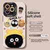 3D Coal Ball Apple 17 Pro Max Phone Case 17 Pro with Lanyard 17 Cute Air Silicone 16 Full Coverage Soft Case