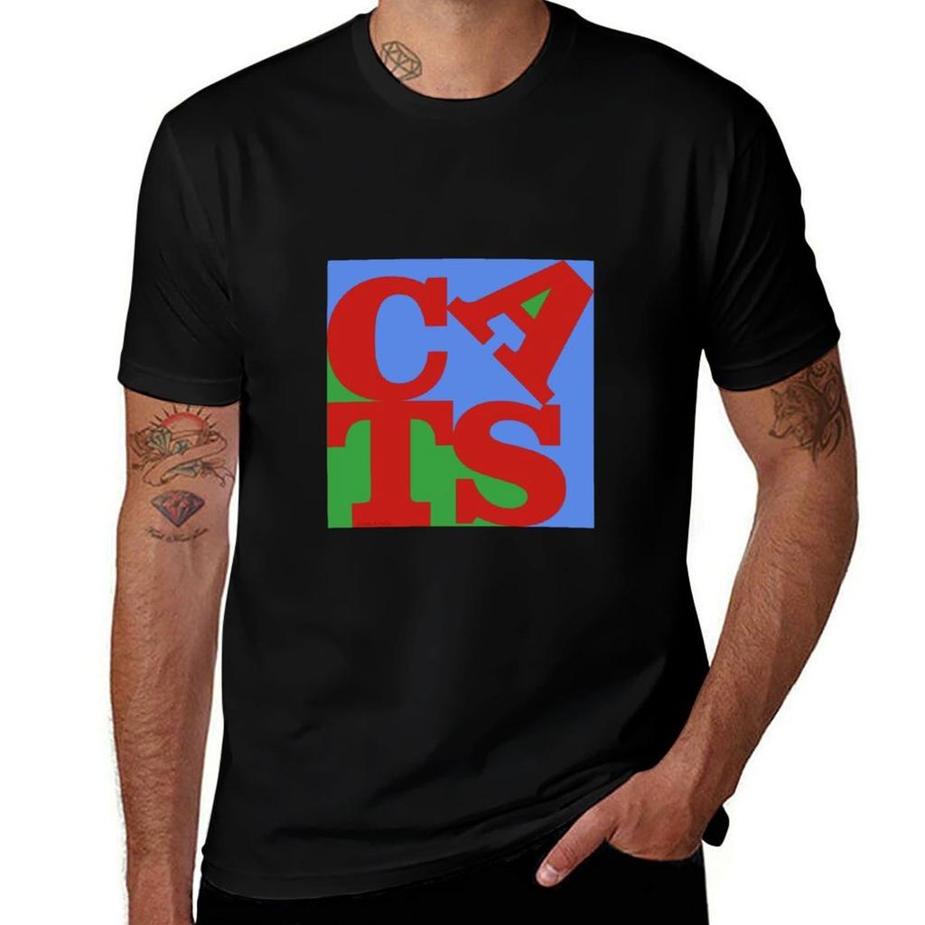 Cats NYC Modern Art TShirt Big Size Short Sleeve Casual Top