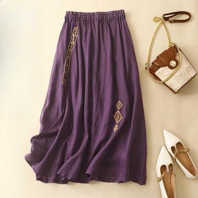 Women's Denim Stretch Long Skirt