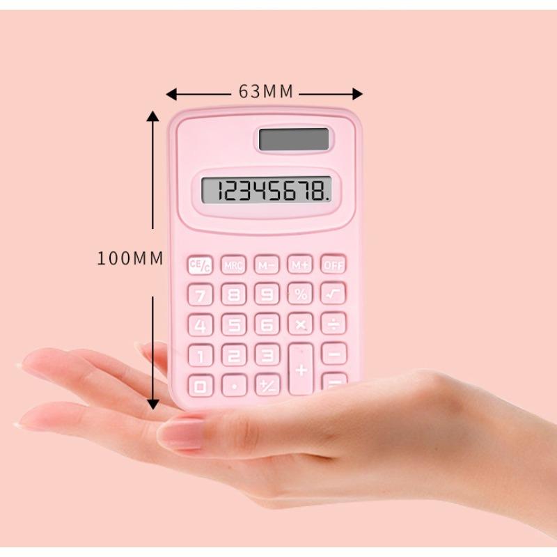 Teaching Tool Mini Solid Color Calculator Portable Calculation Teaching Simple Office Financial Equipment Office Electronics
