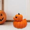 Pumpkin Duck Figurine 3D Printed Halloween Duck Statue Tabletop Duck Pumpkin Centerpiece for Shelves Mantel Entryway Bedroom
