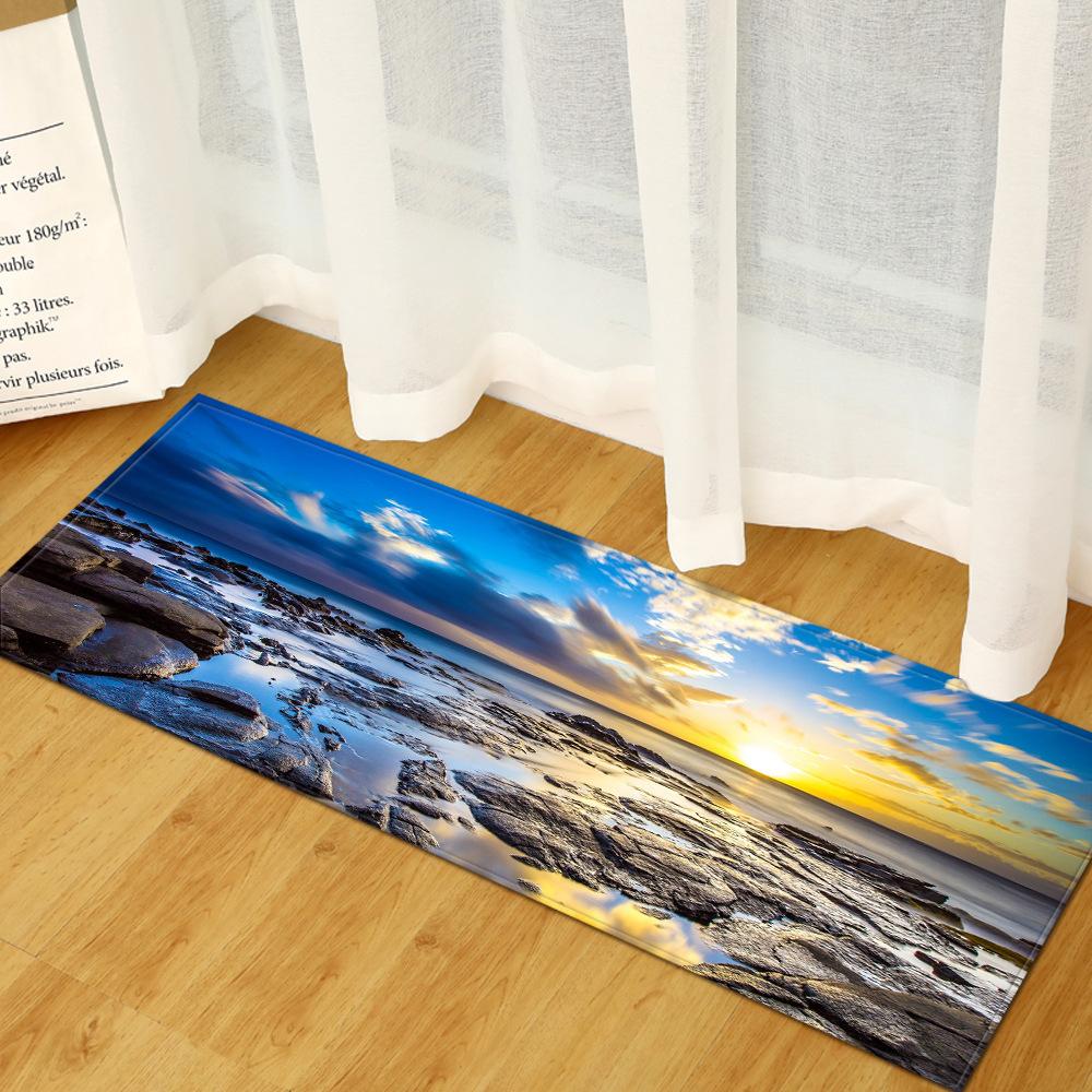 Landscape Home Door Mat Kitchen Long Bathroom Non-Slip Mat Living Room Carpet Floor Mat