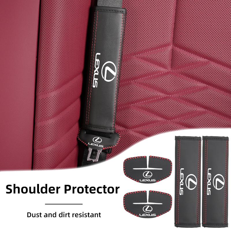 Car Accessories Seatbelt Shoulder Cover Leather Protector Pad For Lexus CT200h ES250 ES300h IS250 IS200 GS300 GS460 GX470 LS400NO3