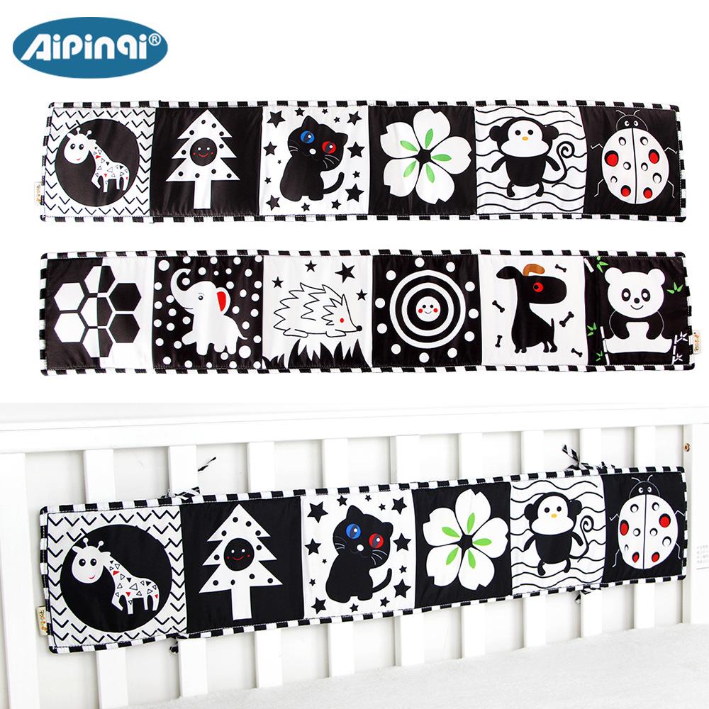 Aipinqi Black & White Crib Bumper Tear-Resistant Teething Book
