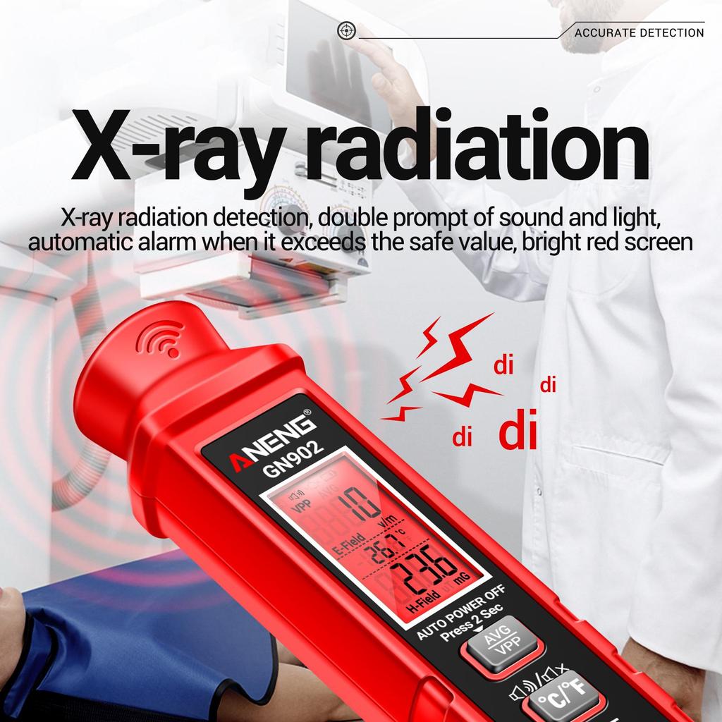 ANENG GN902 Handheld Electromagnetic Radiation Tester Digital Portable LCD X Ray Testing