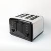 Euro Spec Stainless Steel 4-Slice Toaster Oven with 6 Settings for Home Breakfast.