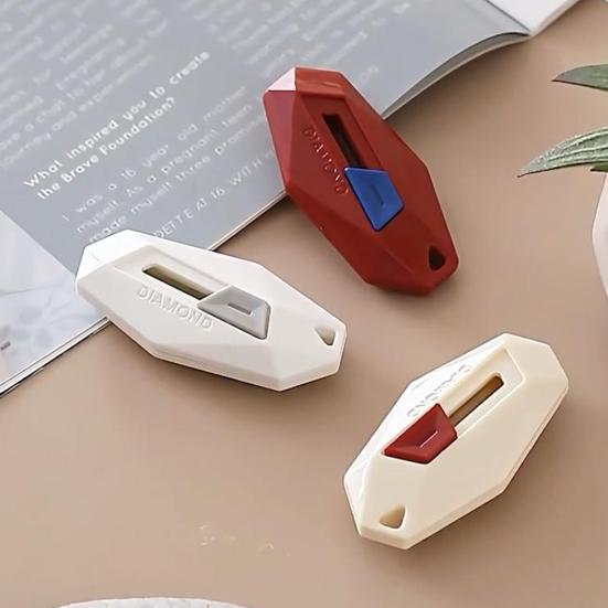 Box Cutter Auto-Retract Safety Blade Utility Knife Cardboard Magnetic Portable Tape Envelopes Cardboard Cutter Multi-Function Cutting
