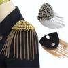 Decorative Shoulder Accents With Alloy Fringe For Dress Uniforms And Performances Costumes
