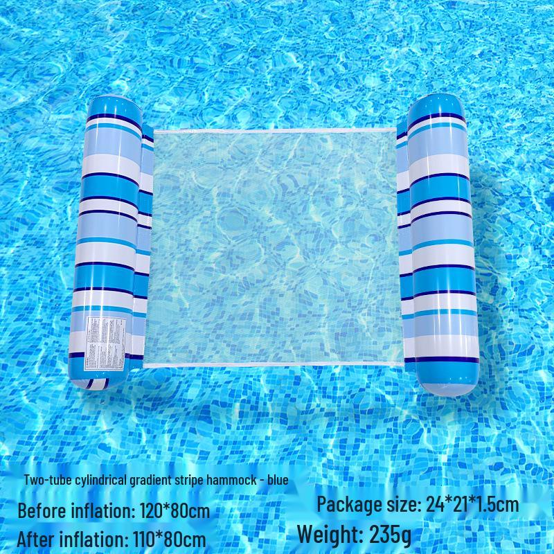 Tumbona Flotante Inflable Plegable Transfronteriza con Respaldo y Malla
