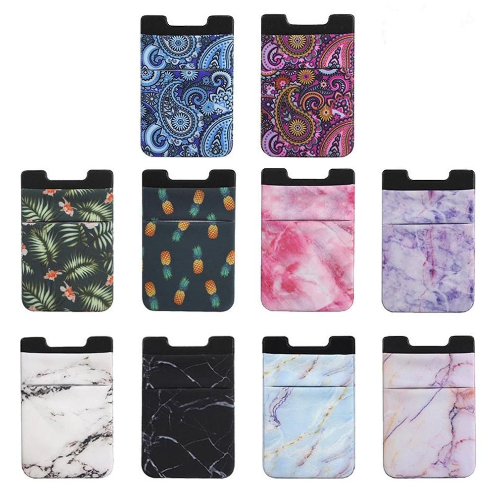 Elastic Mobile Phone Wallet Phone Back Pocket Phone Card Sleeve Phone Storage Wallet Card Holder