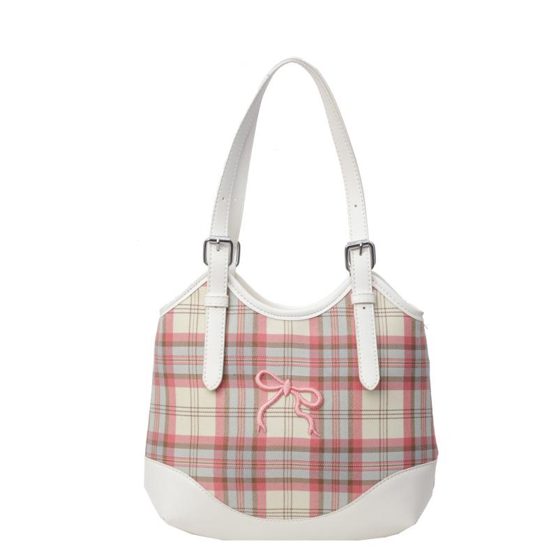 Korean Version Niche Fresh Plaid Large-capacity Bag Women's New Trendy Fashion Tote Bag Versatile Shoulder Handbag
