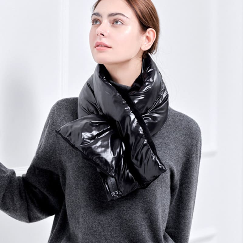 nitina glossy padded muffler BK