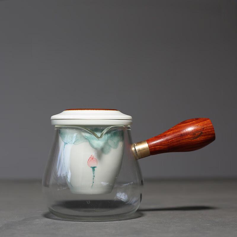 

WJ Hand-Painted Celadon Lotus Ceramic Boiling Teapot