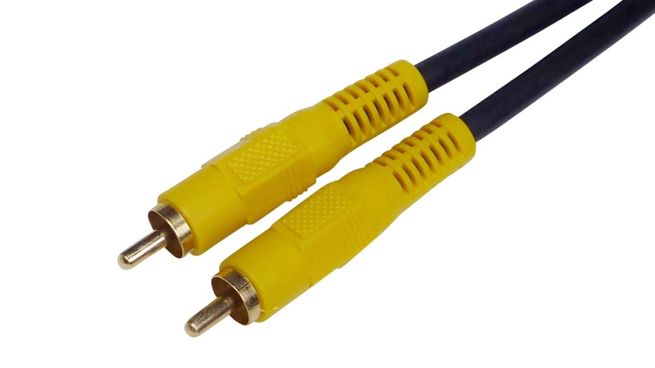 

TOMOCA OFC Video Cable with RCA Plugs on Both Black VR-10 (10m) (3C-2V) Gold-Plated Ends, чорний
