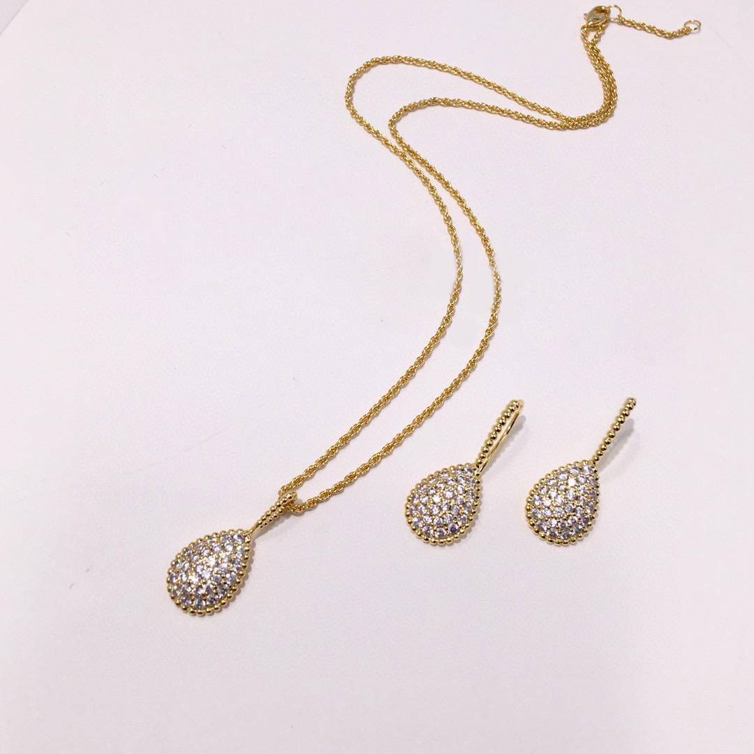 

2023 Брендовые ювелирные изделия из чистого серебра 925 пробы для женщин, серьги с каплями воды, ожерелье, комплект ювелирных изделий, полный кристалл, роскошное качество