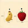 Chenille Cute Hand Towels, Super Soft Water Absorbent Decorative Hand Towels with Hanging Loop,Kitchen Towels, Yellow Banana and Strawberry, 1pc