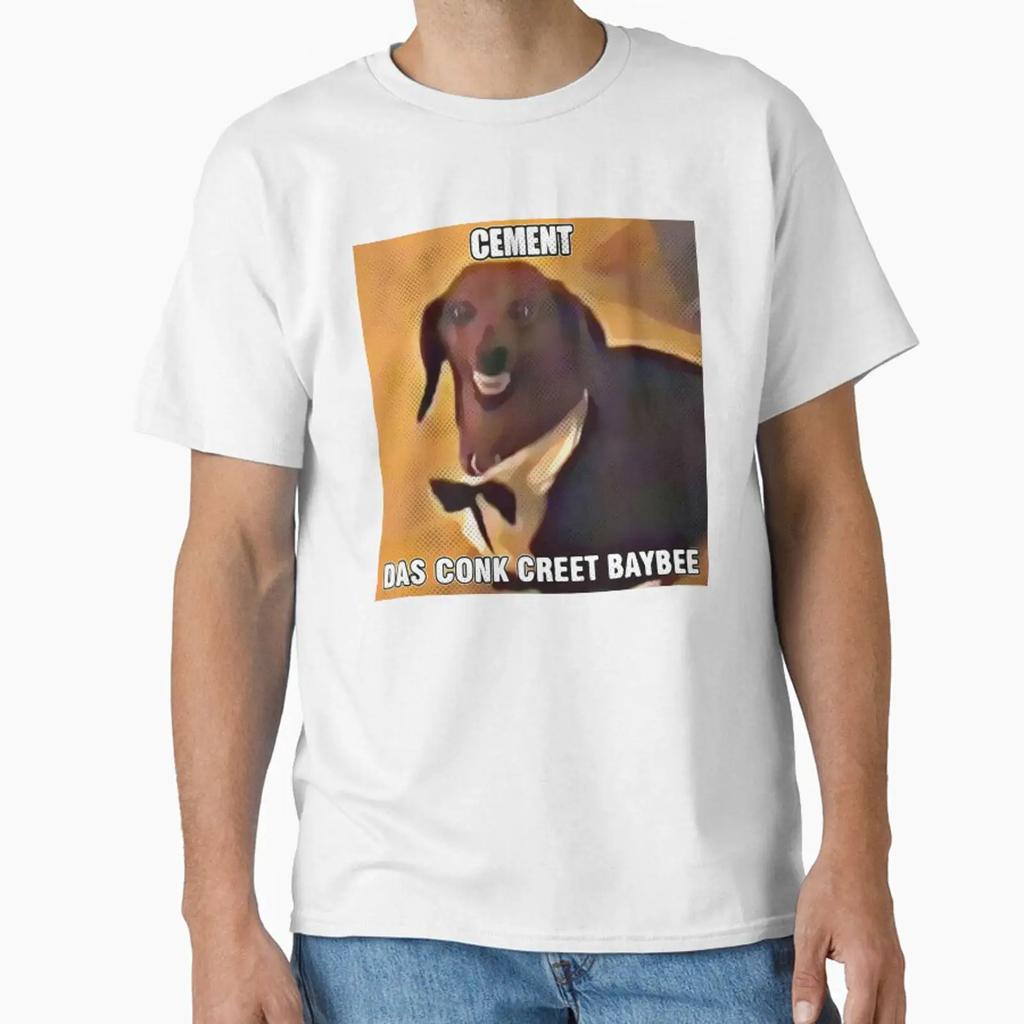 Ceunisext Das Conk Creet Baybee Meme Classic T Shirt Vintage Versatile Unisex Stretched Breathable Streetwear Slightly