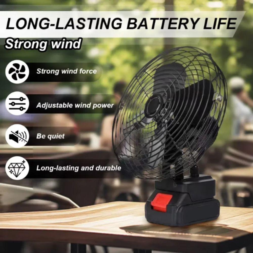 Wireless Design Rechargeable Fan Metal Construction Strong Wind Fan High Power Fan  Office Use